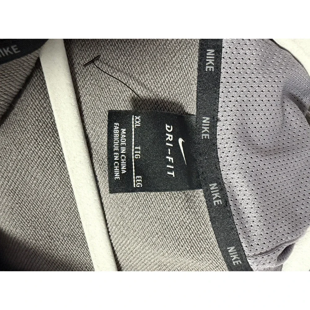 Nike Dri-FIT full-zip training hoodie, Gray, Men's Size XXL